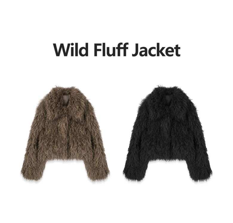 MUSINSA | AVANDRESS Wild Fluff Jacket BLACK