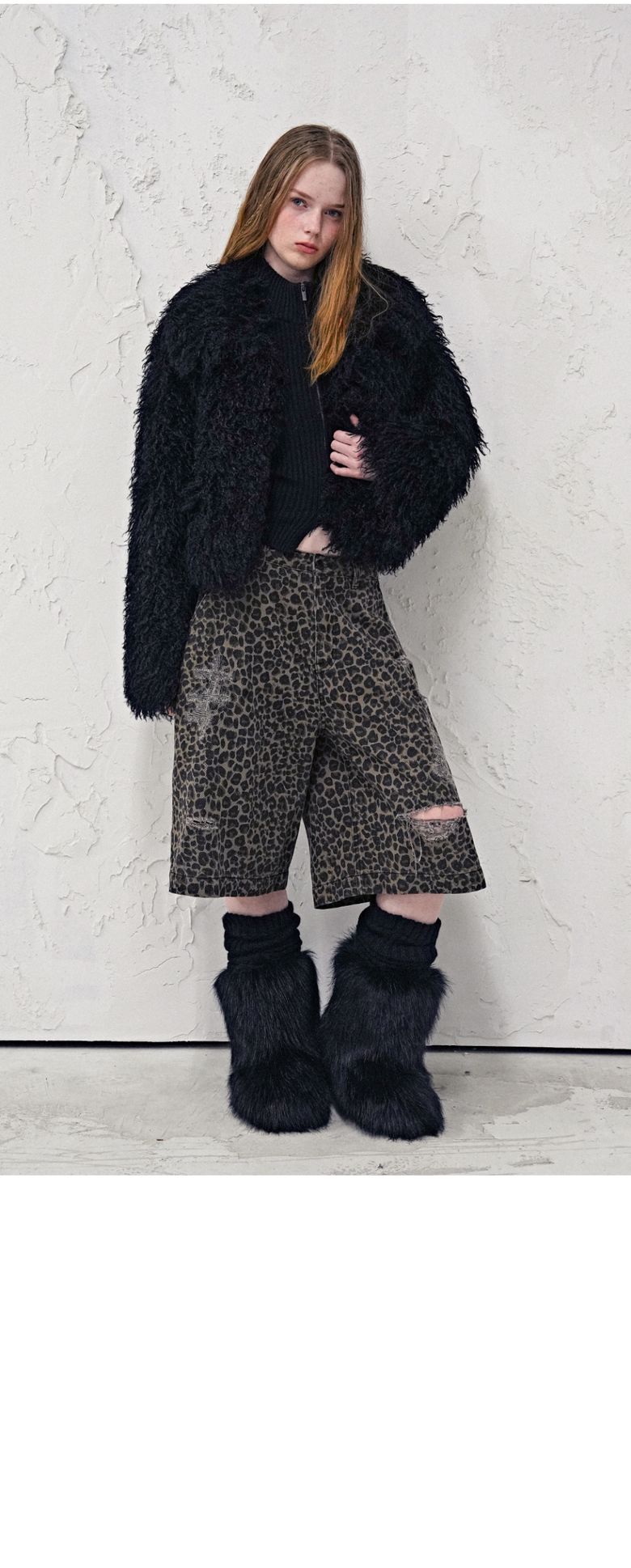 MUSINSA | AVANDRESS Wild Fluff Jacket BLACK