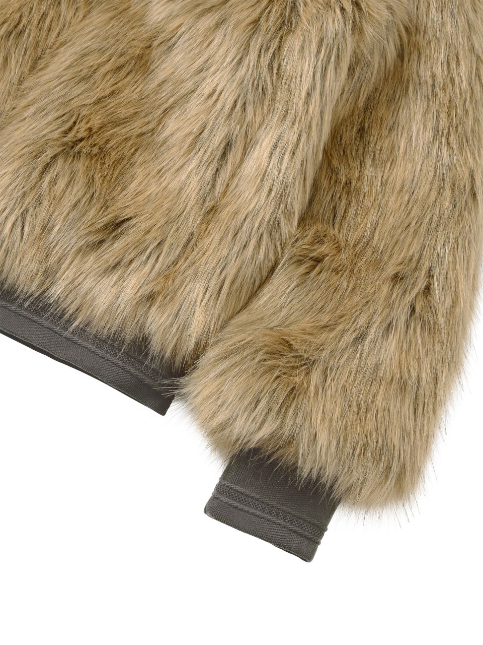 MUSINSA公式 | WELLBEING EXPRESS Fur Jacket Camel