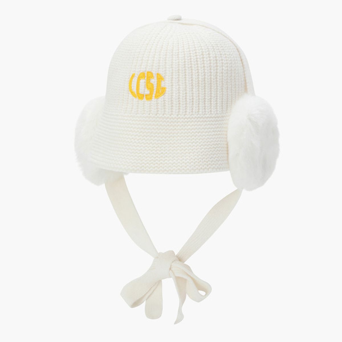 르꼬끄 골프(LECOQ GOLF) 여성 니트 귀달이 버킷햇 (2WAY) _CREM GQ422LCPN1