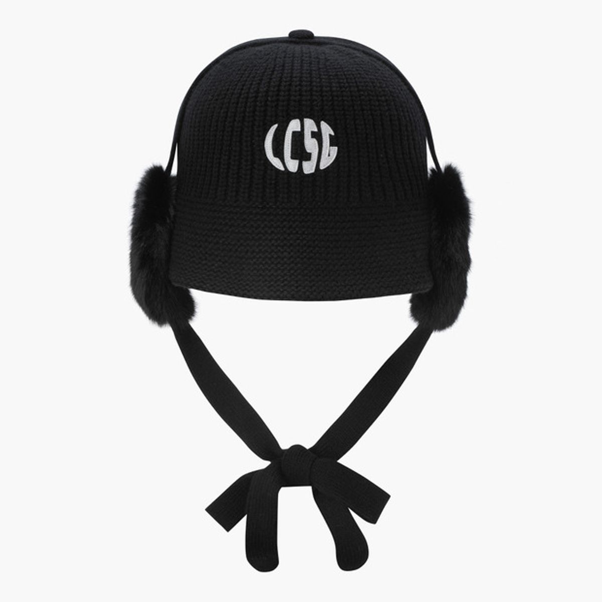 르꼬끄 골프(LECOQ GOLF) 여성 니트 귀달이 버킷햇 (2WAY) _BLCK GQ422LCPN1