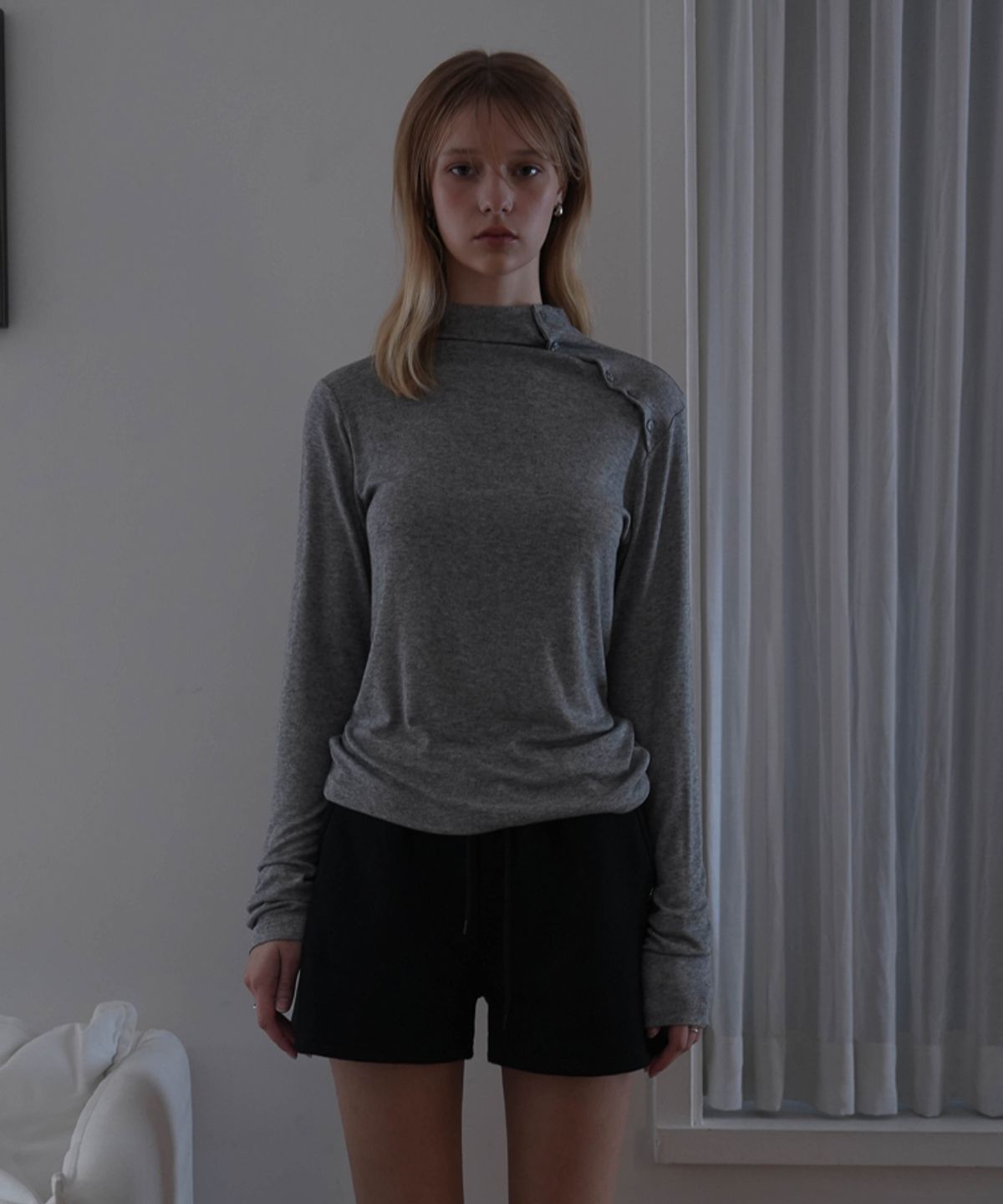 드헤베(DEHEVE) Warm Daily Short Pants [Black]