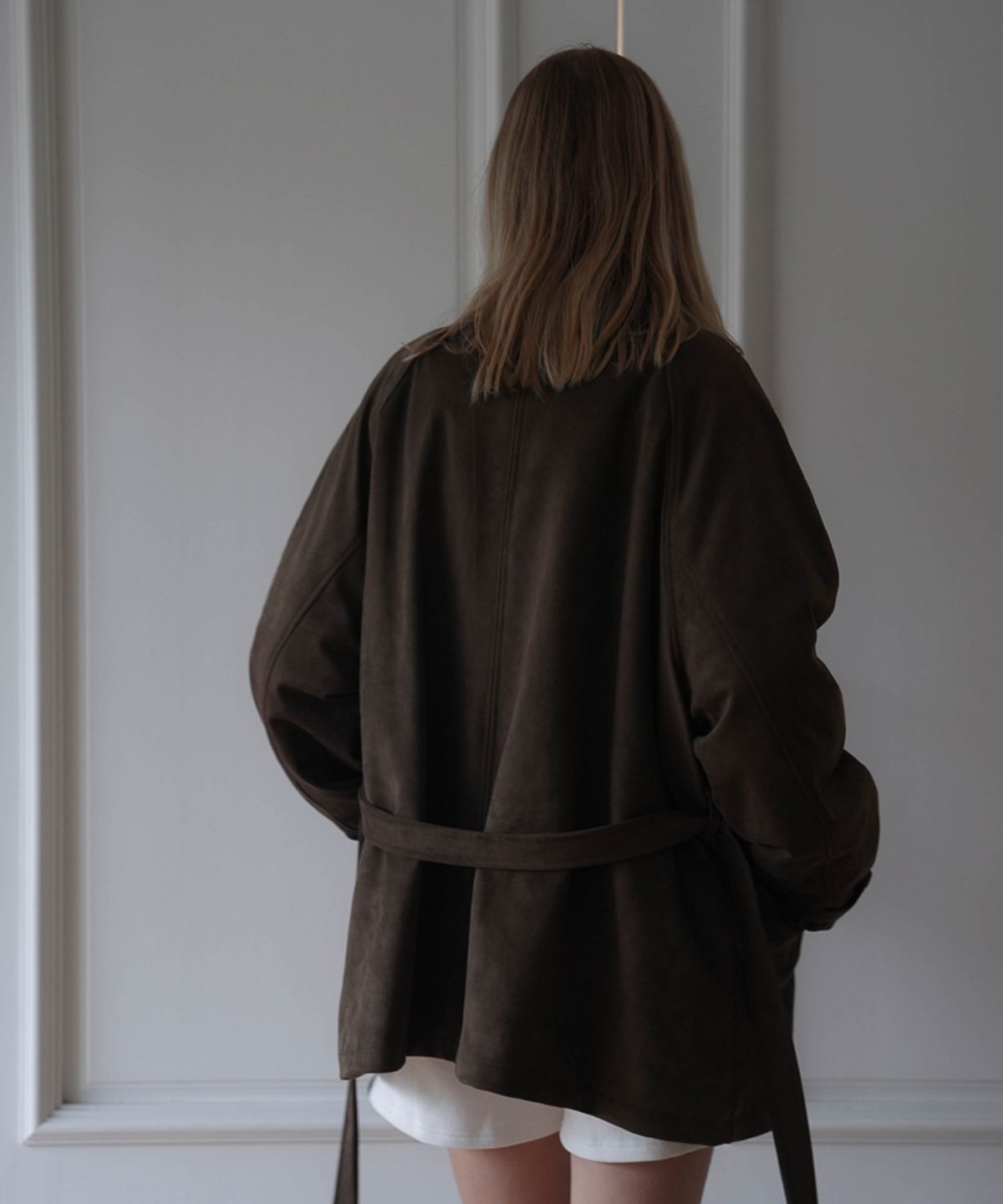드헤베(DEHEVE) Fur Lined Suede Jacket [Brown]