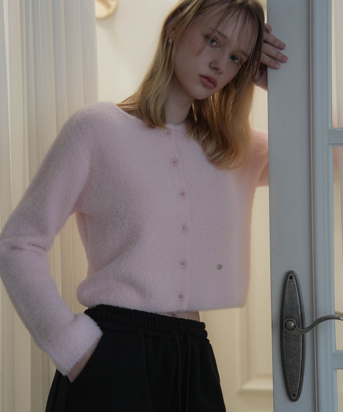 드헤베(DEHEVE) Soft Fur Cardigan [Pink]