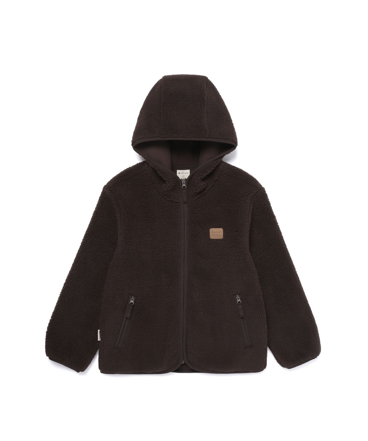 스노우피크 어패럴 키즈(SNOWPEAK APPAREL KIDS) 키즈 부클 후드 집업 (S25WKFFJ81) Choco Brown