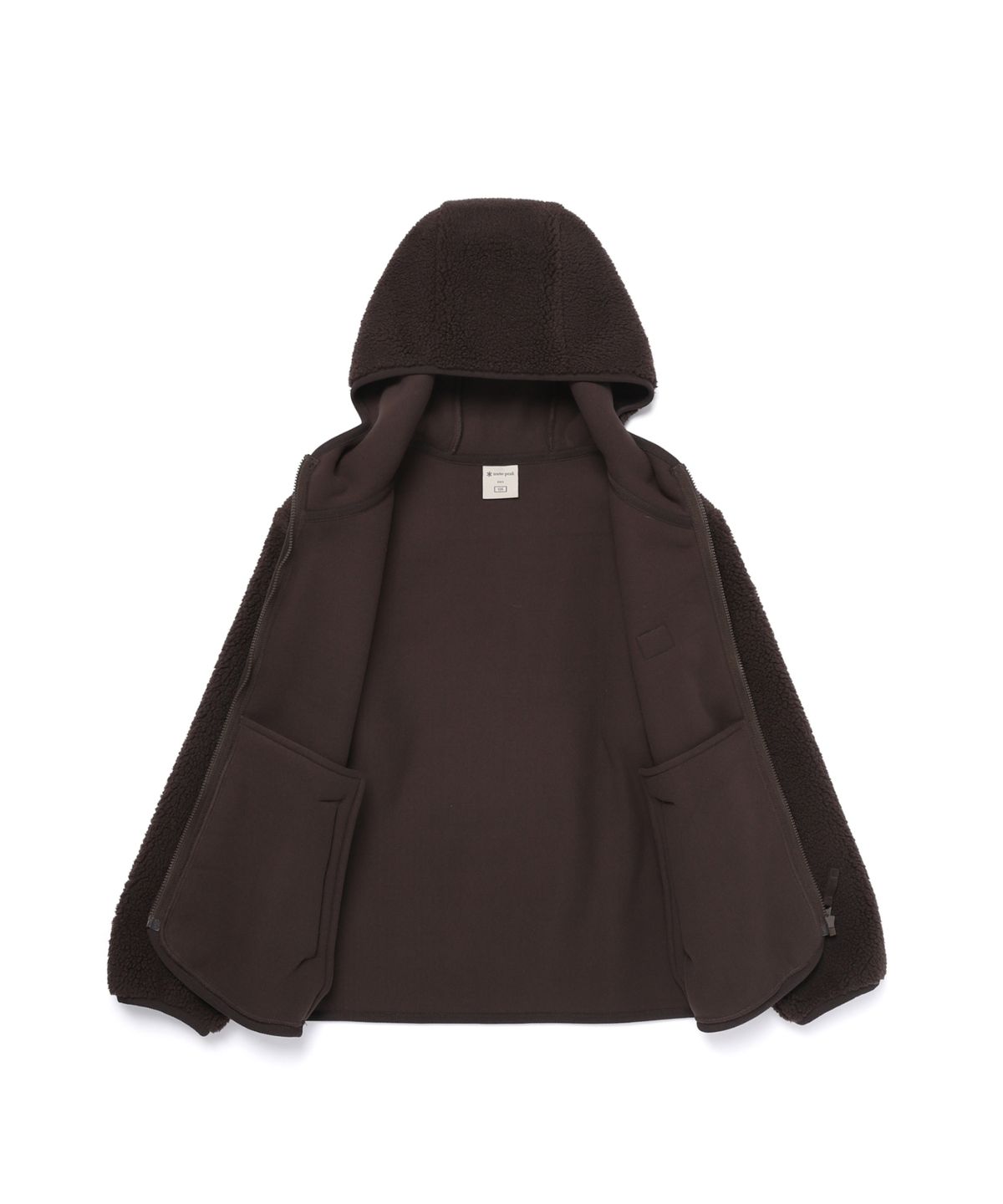스노우피크 어패럴 키즈(SNOWPEAK APPAREL KIDS) 키즈 부클 후드 집업 (S25WKFFJ81) Choco Brown