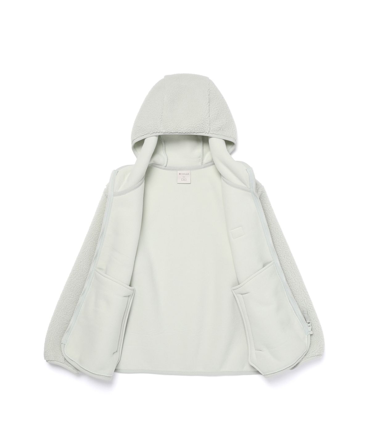 스노우피크 어패럴 키즈(SNOWPEAK APPAREL KIDS) 키즈 부클 후드 집업 (S25WKFFJ81) Mint Khaki