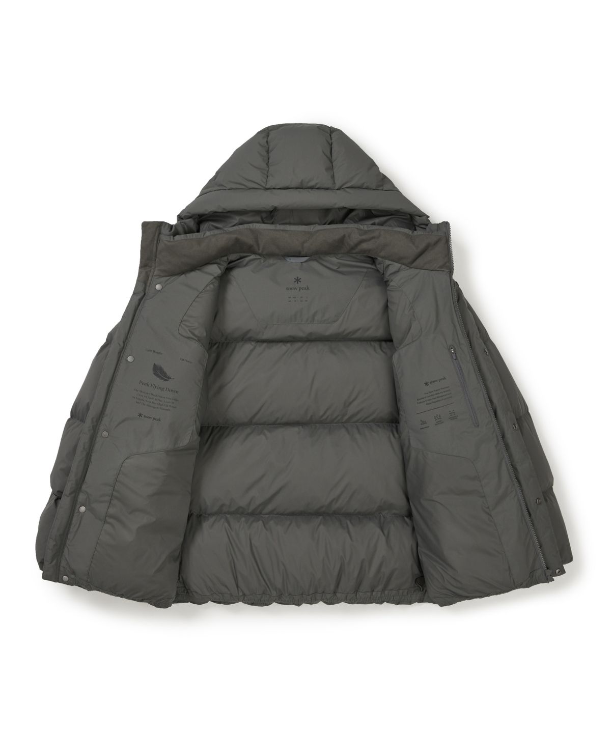 스노우피크 어패럴(SNOWPEAK APPAREL) 써밋그리드 마이크로립 헤비 다운 자켓 (S25WMTDJ08) Dark Gray