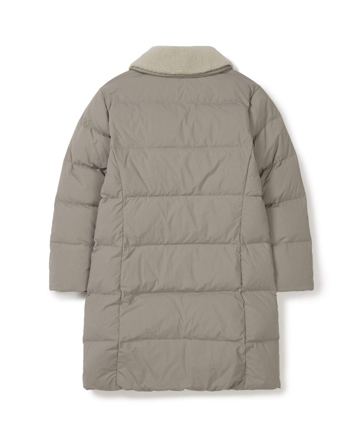스노우피크 어패럴(SNOWPEAK APPAREL) 랜드에어 여성 카라 부클넥 롱 다운 자켓 (S25WWGDJ63) Tan Gray