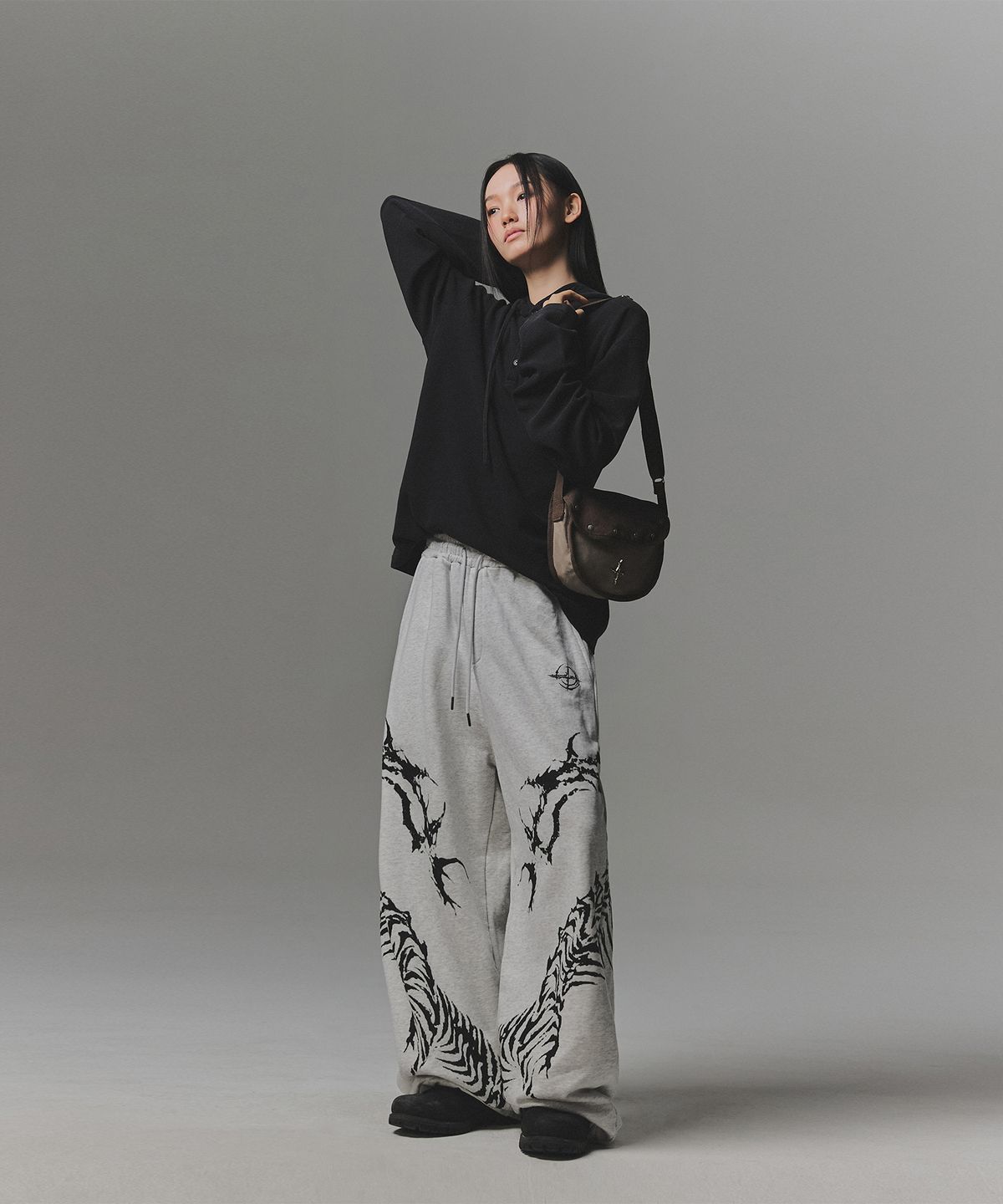 낫포너드(NOT4NERD) Snake Bone Sweat Pants - Light Grey
