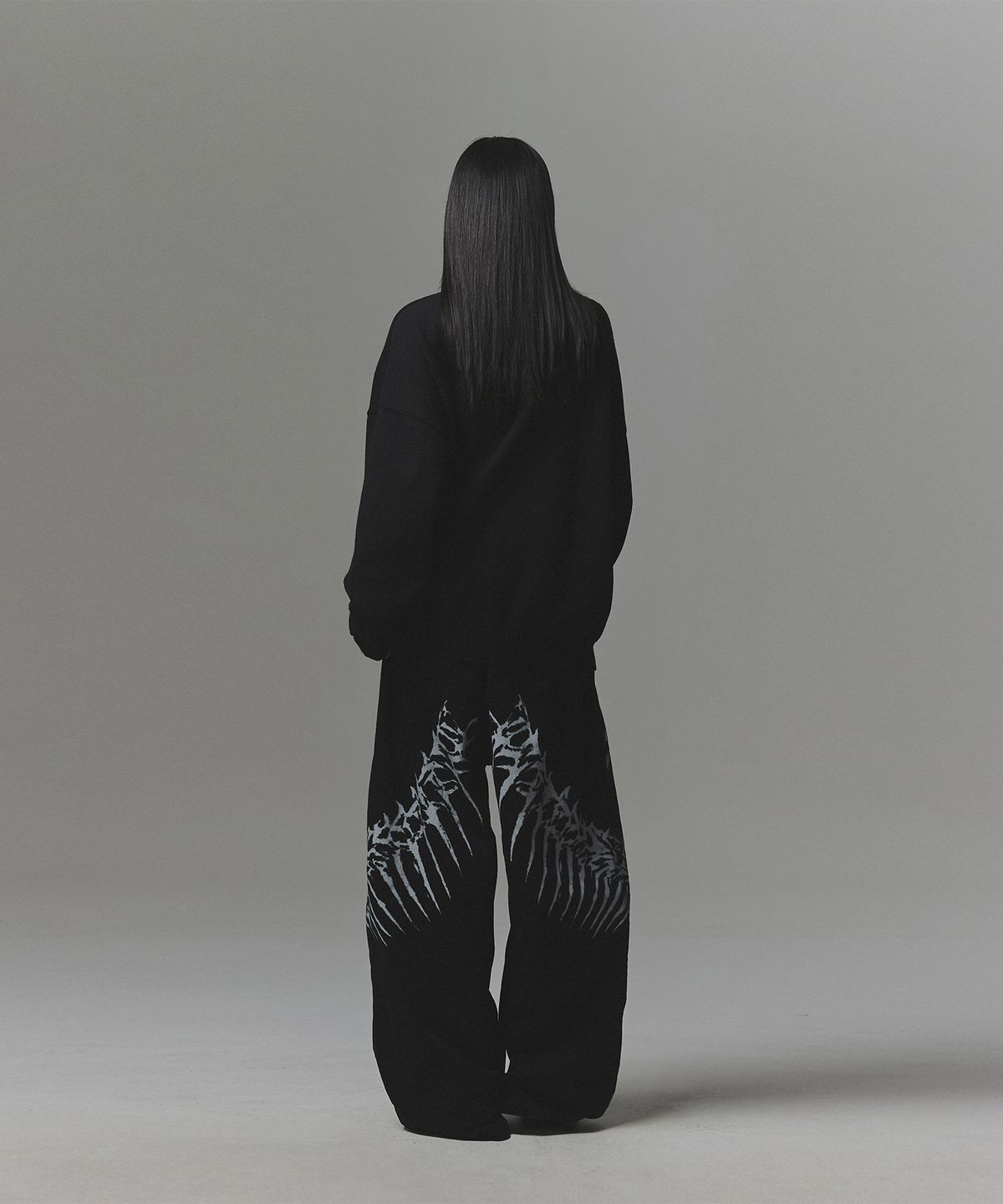 낫포너드(NOT4NERD) Snake Bone Sweat Pants - Black