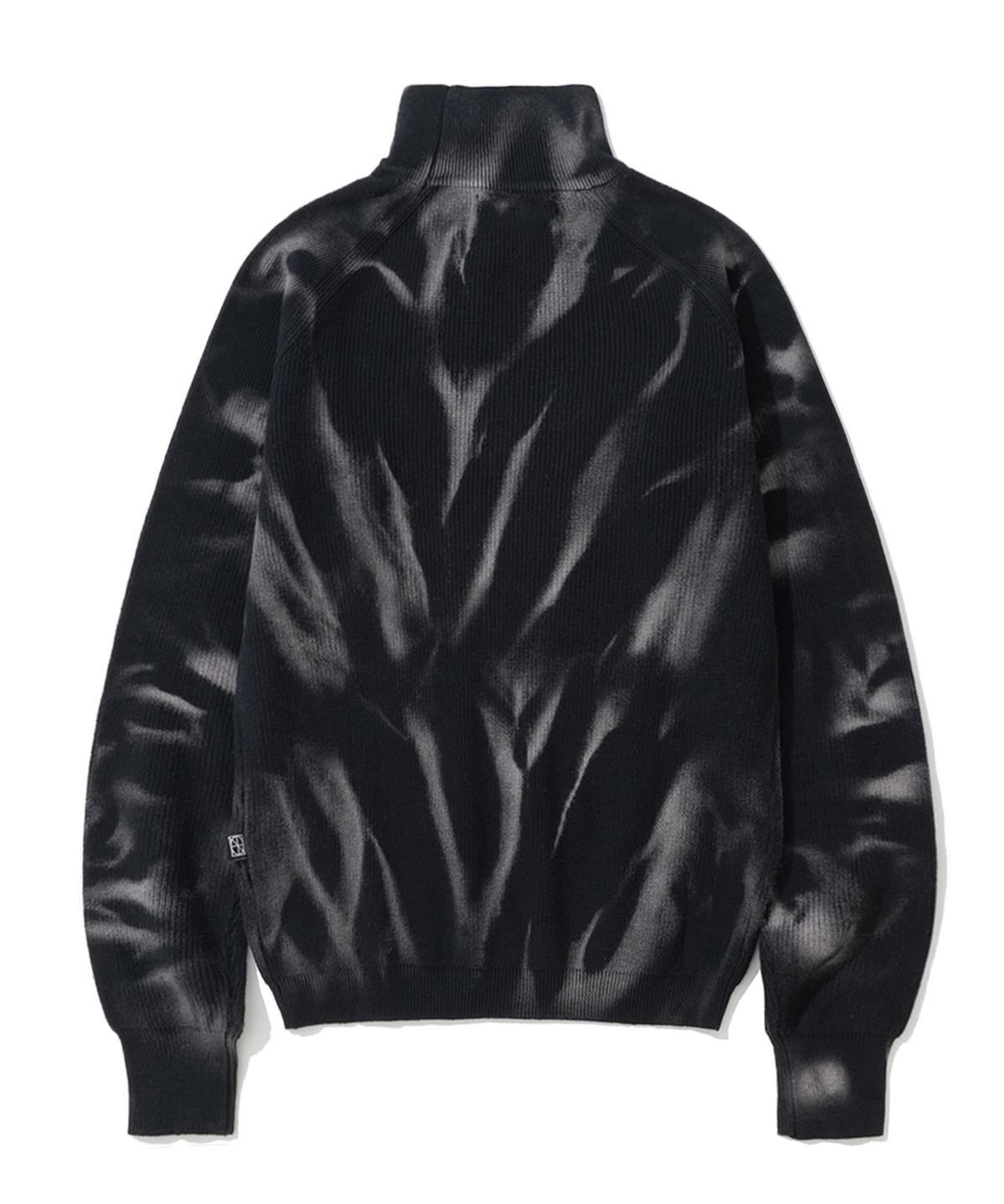 낫포너드(NOT4NERD) Tie Dye Turtle Neck Sweater - Black