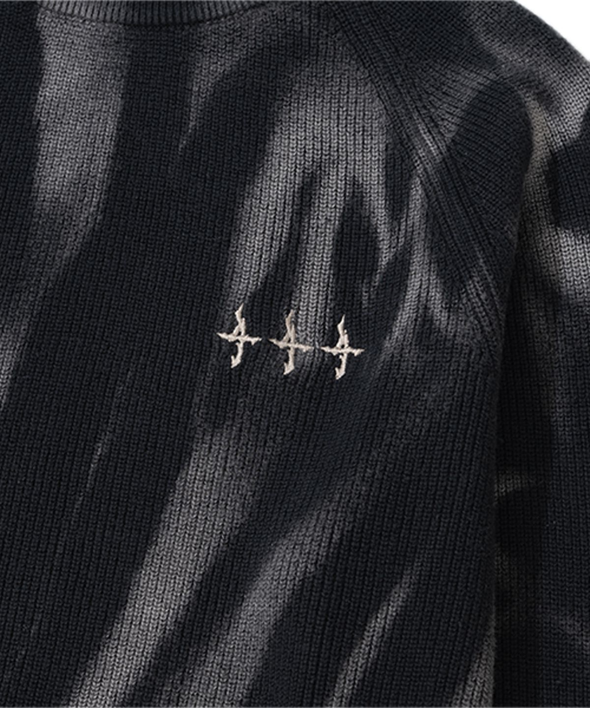 낫포너드(NOT4NERD) Tie Dye Turtle Neck Sweater - Black