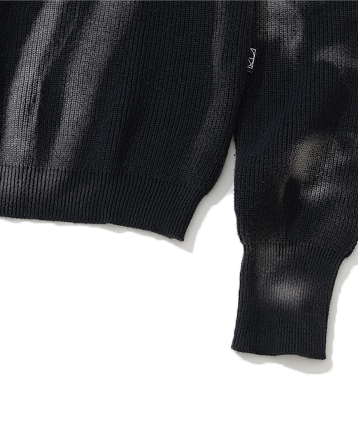 낫포너드(NOT4NERD) Tie Dye Turtle Neck Sweater - Black