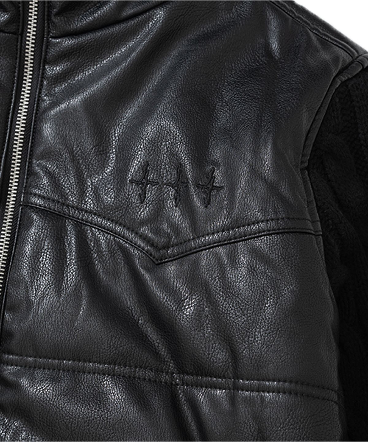 낫포너드(NOT4NERD) Knit Sleeve Puffer Jacket - Black