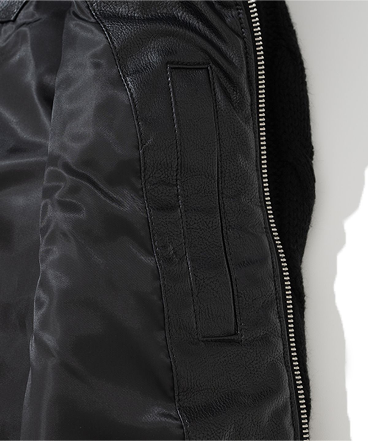 낫포너드(NOT4NERD) Knit Sleeve Puffer Jacket - Black
