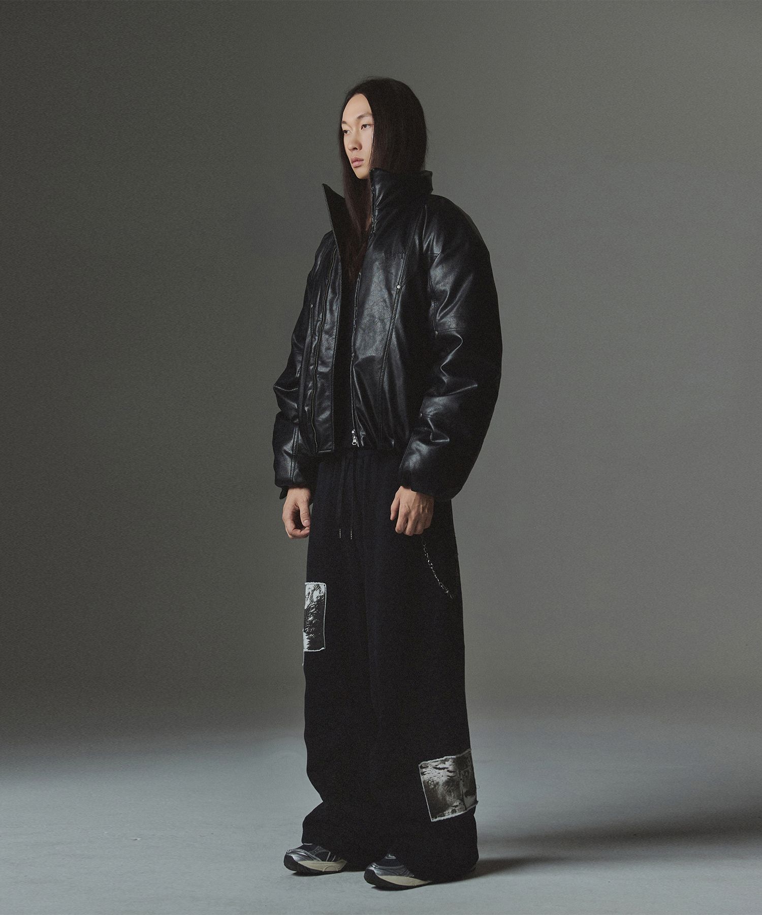 【NOT4NERD】 Panel Stud Puffer Jacket 낫포너드(NOT4NERD) Panel Stud Puffer Jacket - Black - 사이즈