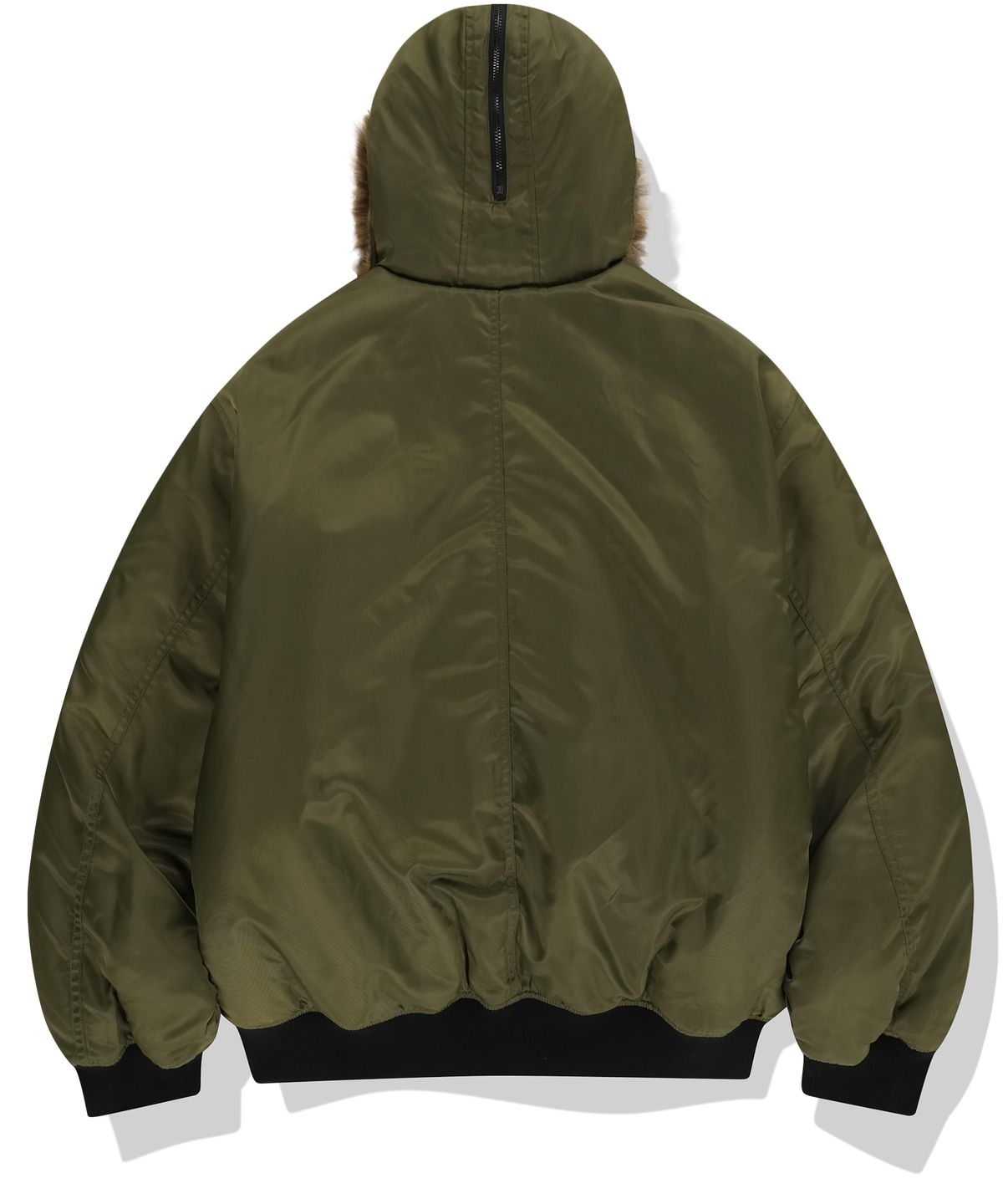 낫포너드(NOT4NERD) Fur Hooded N2B Bomber Jacket - Khaki