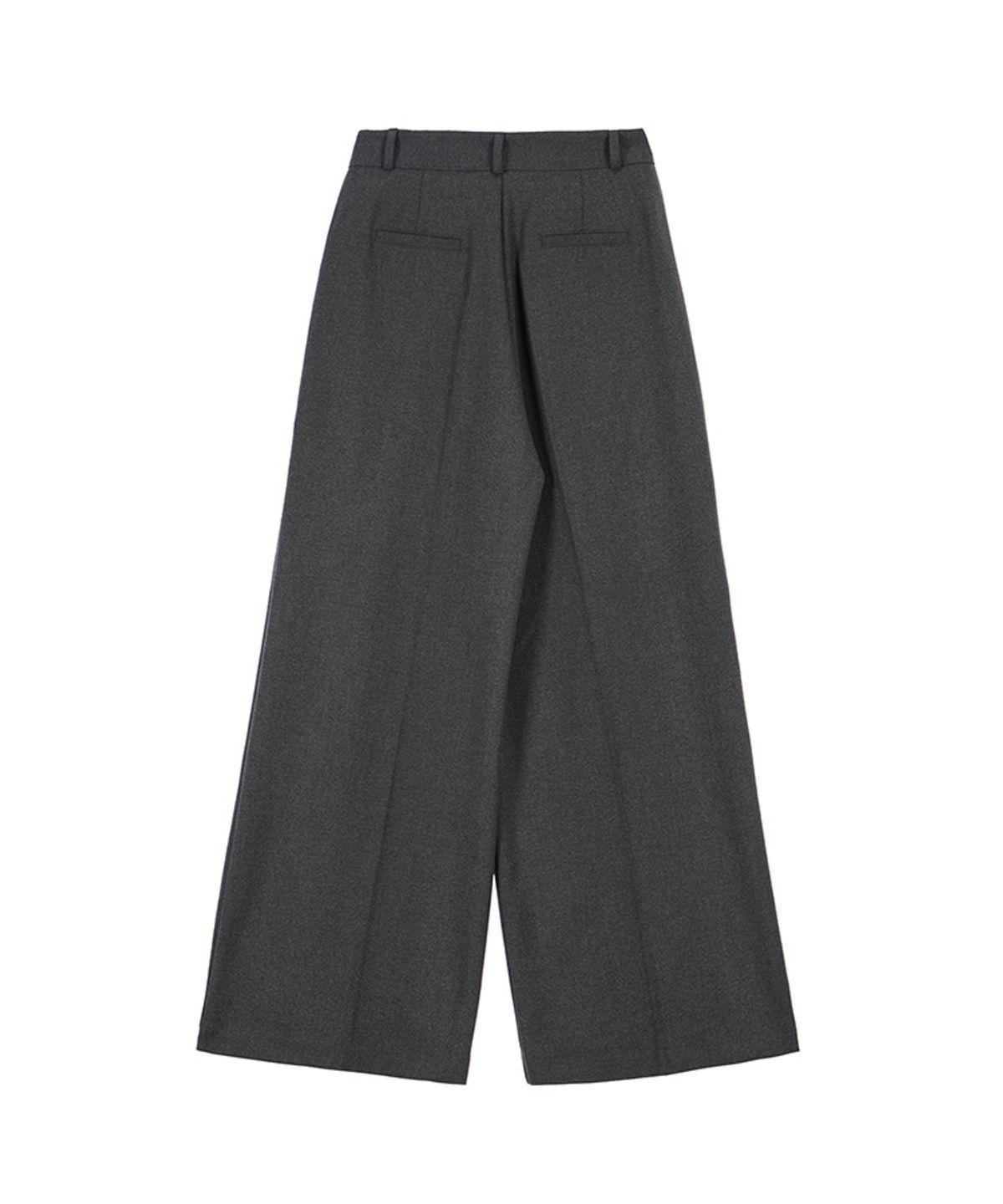 드헤베(DEHEVE) Wool Wide Slacks [Gray]