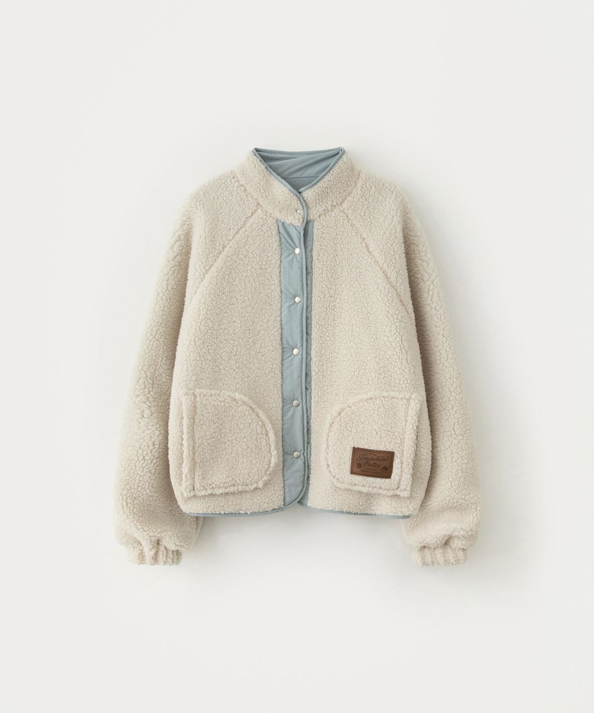썸웨어버터(SOMEWHEREBUTTER) Poppy Fleece Jumper - Ivory