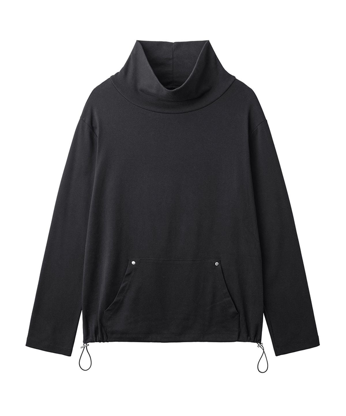 렌세(RENSE) Loose Fit Turtleneck Tee Black