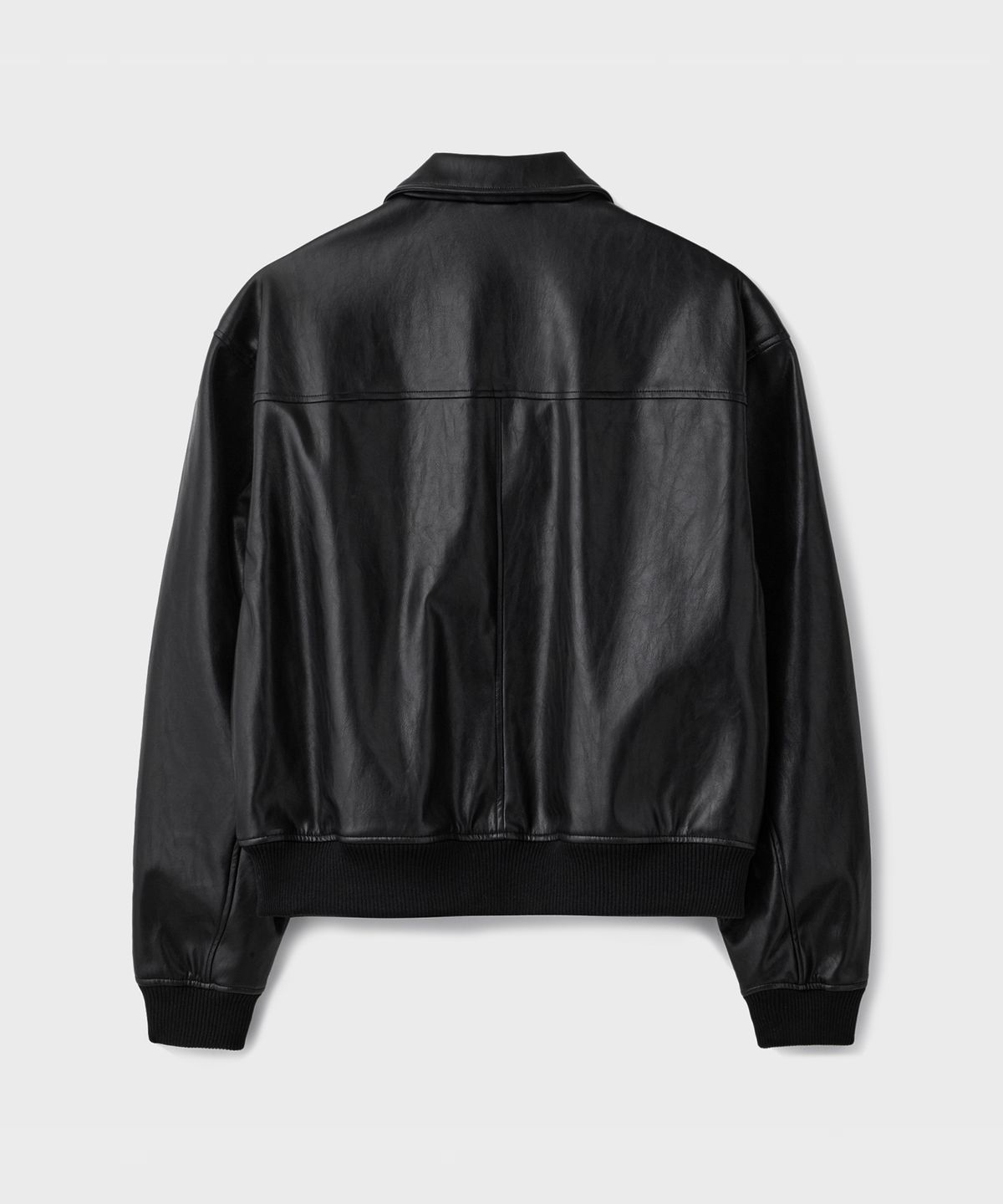 브랜디드(BRANDED) FAKE LEATHER SINGLE JACKET [BLACK]