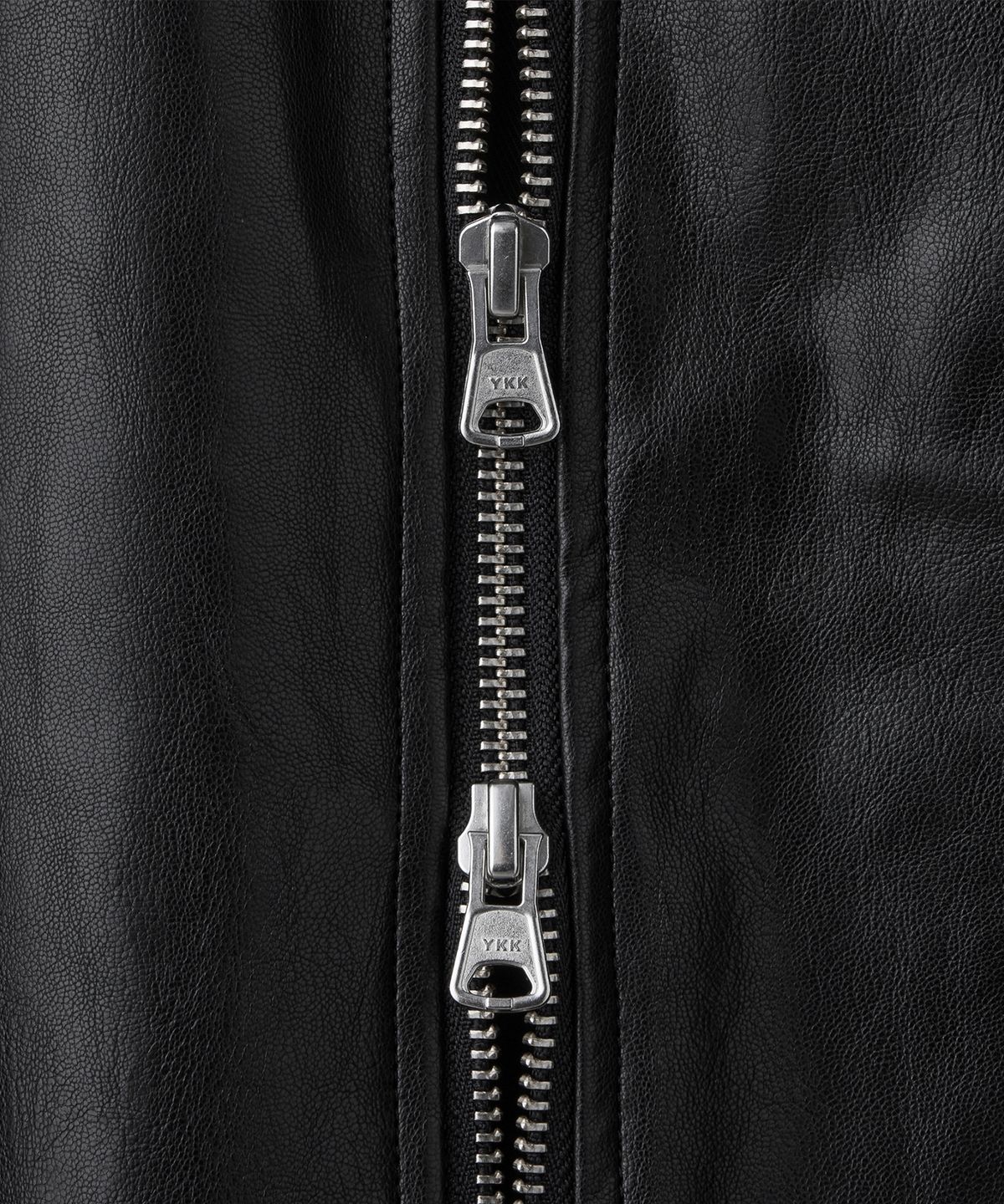 브랜디드(BRANDED) FAKE LEATHER SINGLE JACKET [BLACK]