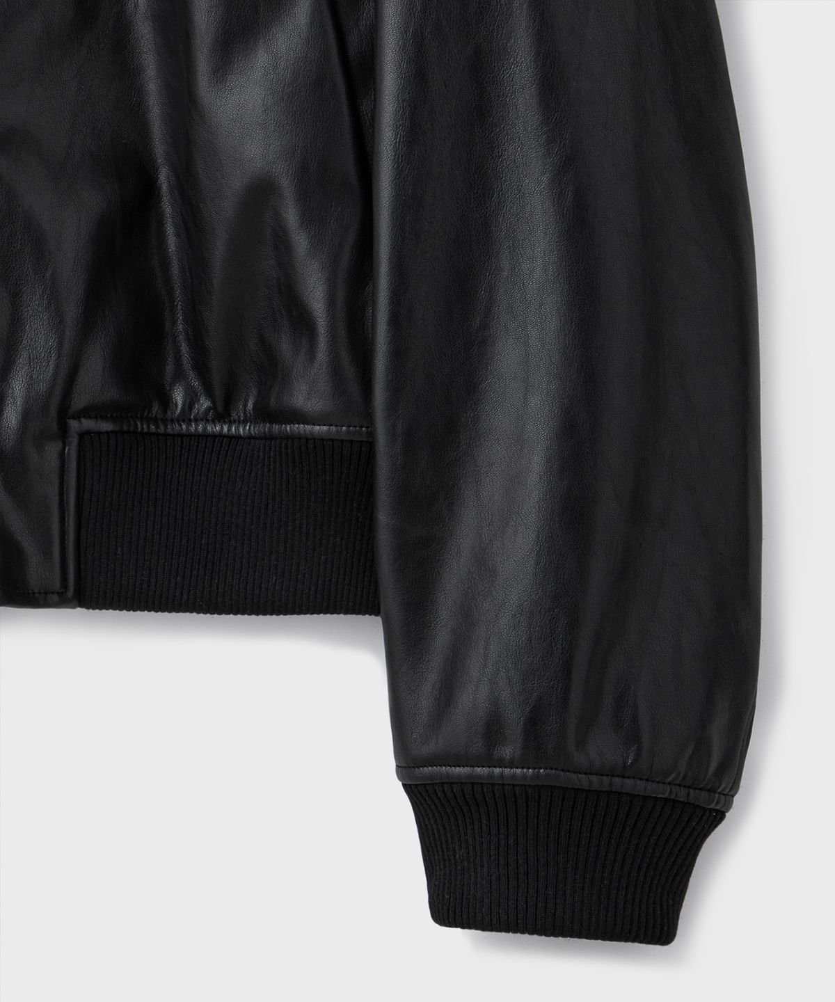 브랜디드(BRANDED) FAKE LEATHER SINGLE JACKET [BLACK]
