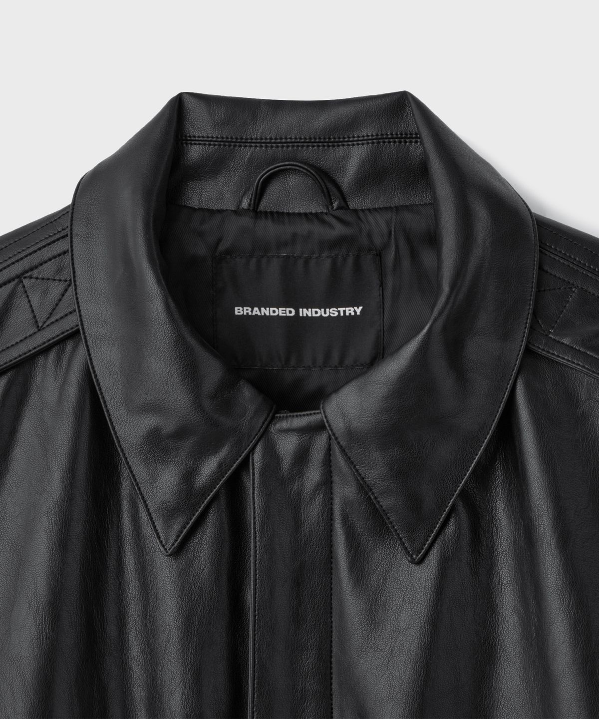 브랜디드(BRANDED) FAKE LEATHER A-2 JACKET [BLACK]