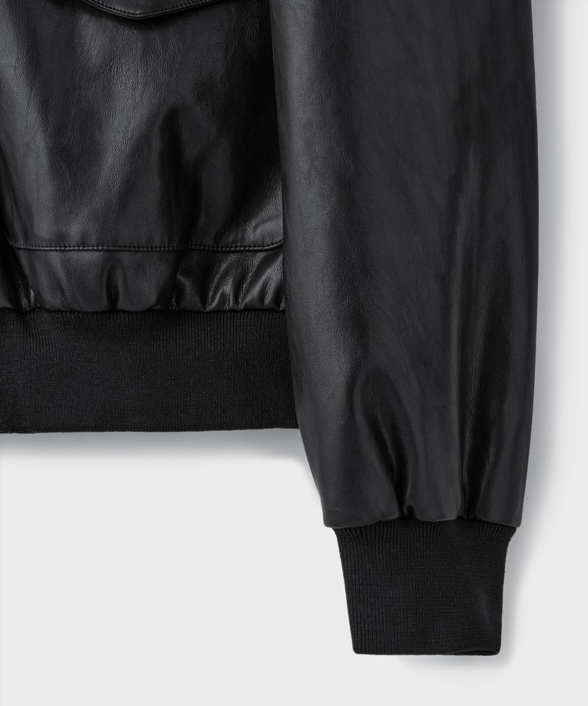 브랜디드(BRANDED) FAKE LEATHER A-2 JACKET [BLACK]
