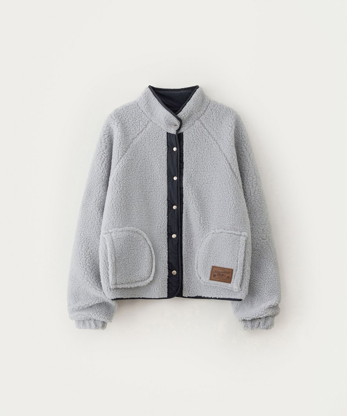 썸웨어버터(SOMEWHEREBUTTER) Poppy Fleece Jumper - Ash Blue