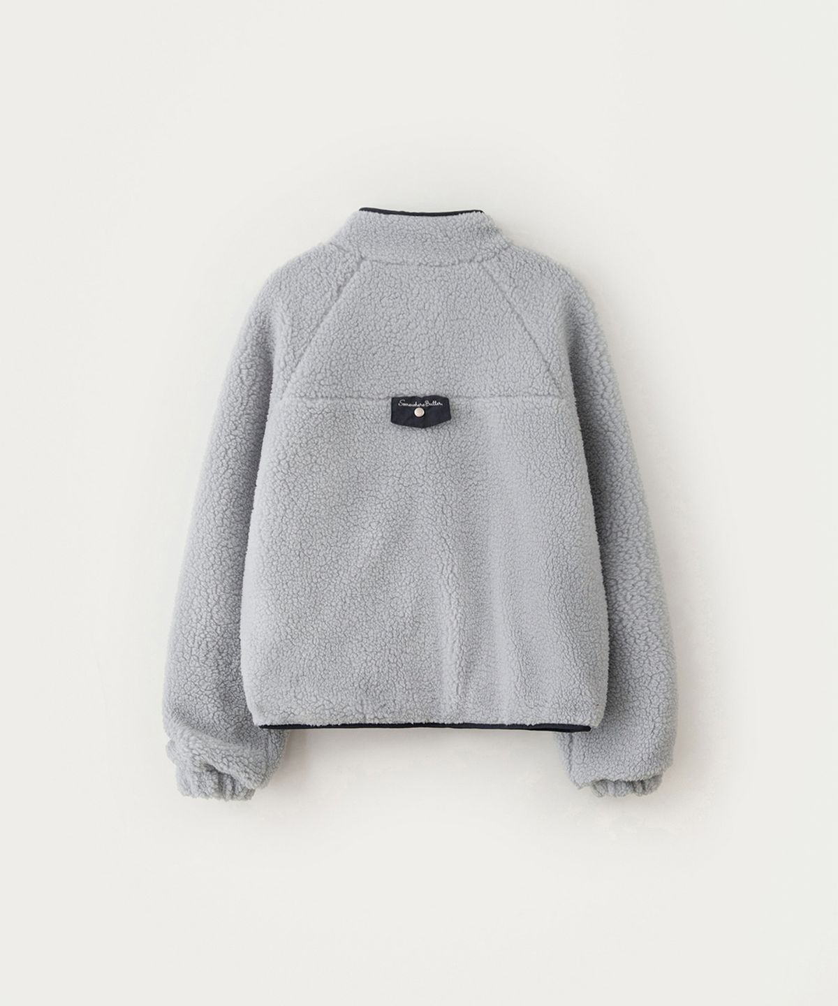 썸웨어버터(SOMEWHEREBUTTER) Poppy Fleece Jumper - Ash Blue