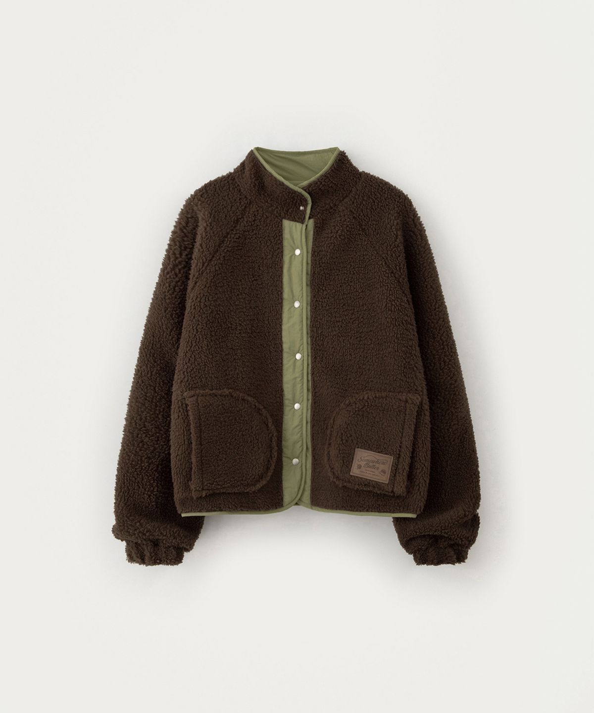 썸웨어버터(SOMEWHEREBUTTER) Poppy Fleece Jumper - Brown