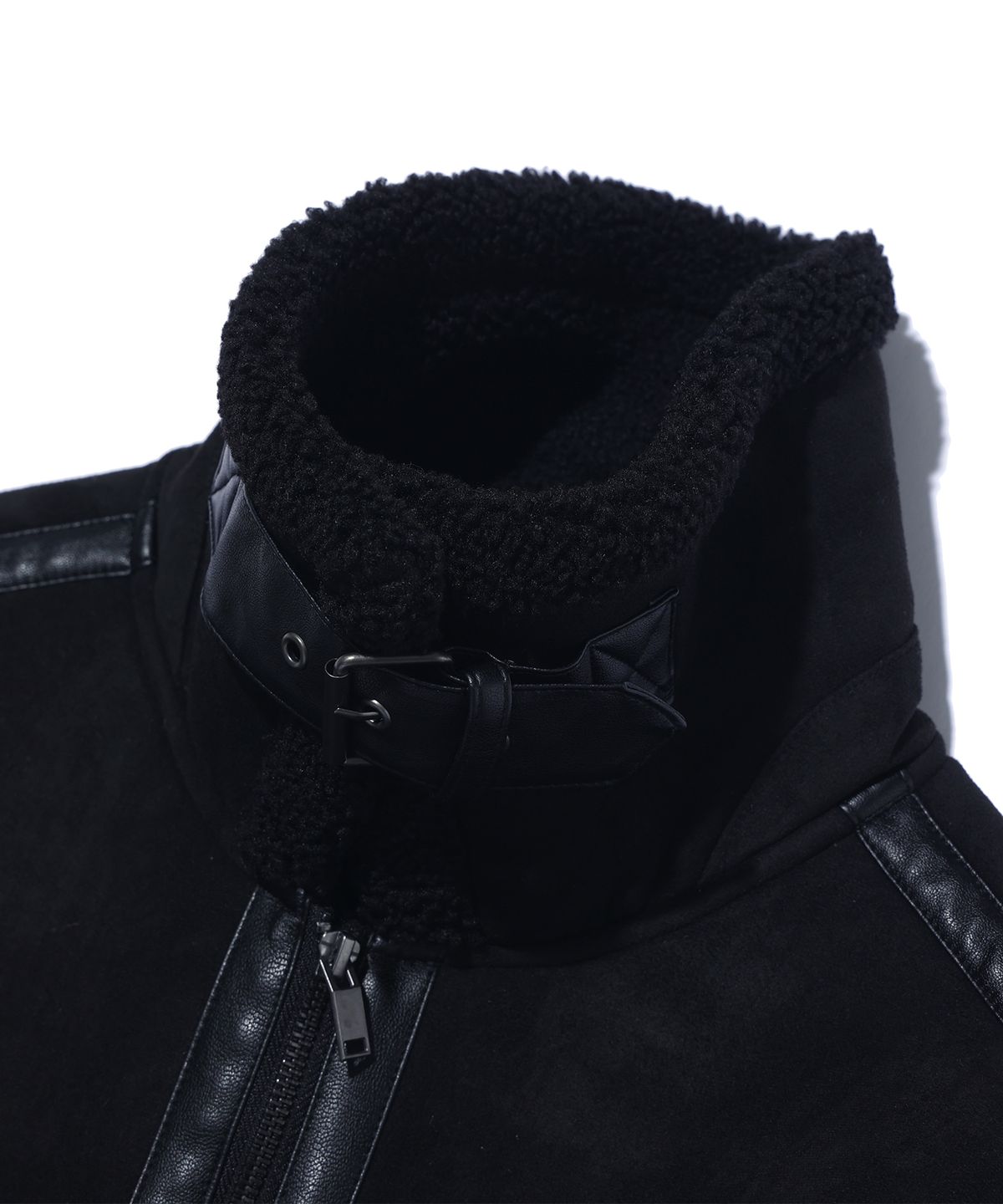 어노이드(ANNOYED) 스웨이드 시어링 무스탕 자켓 LP4JU821_BLACK