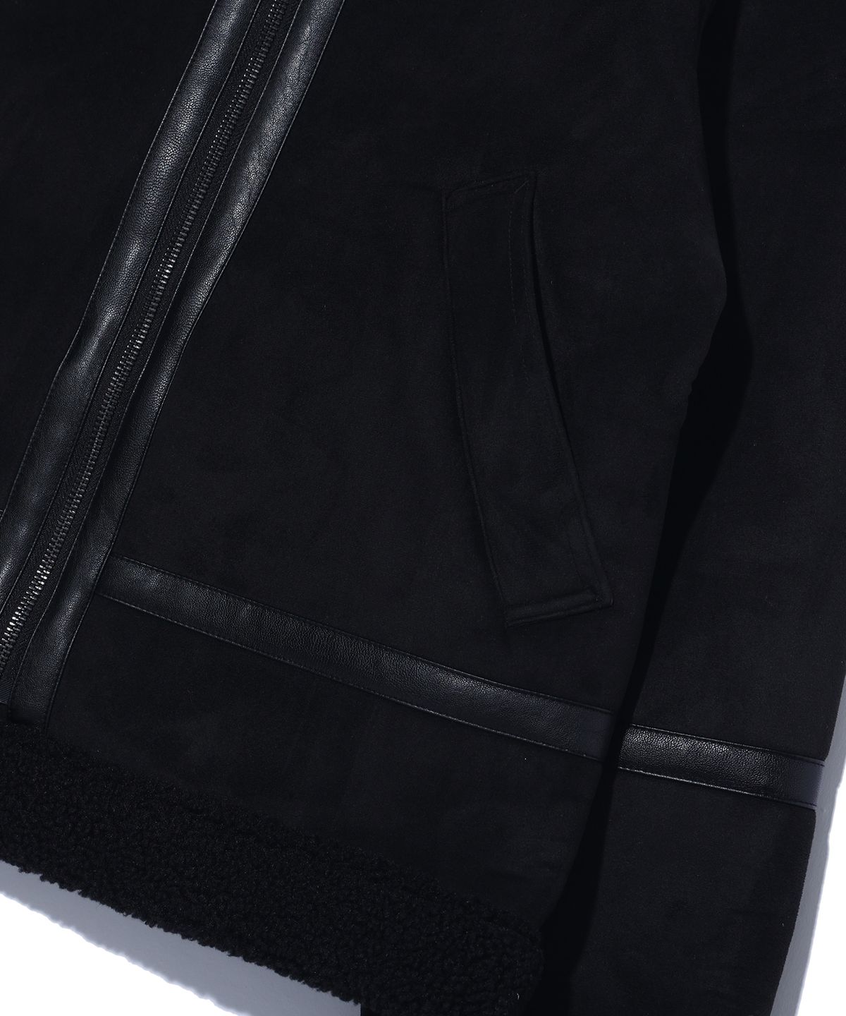 어노이드(ANNOYED) 스웨이드 시어링 무스탕 자켓 LP4JU821_BLACK