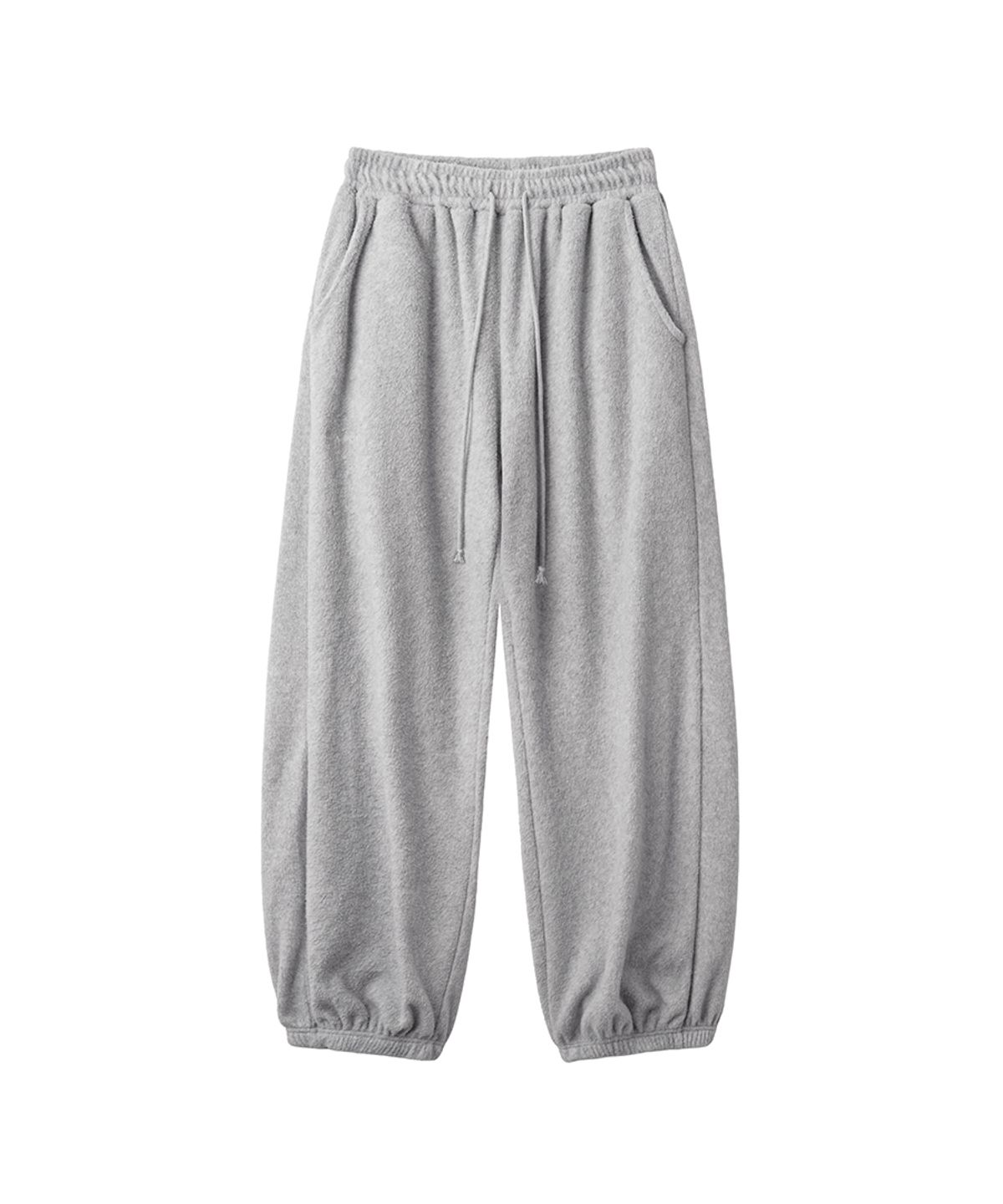 렌세(RENSE) Melange Fleece Pintuck Pants Gray