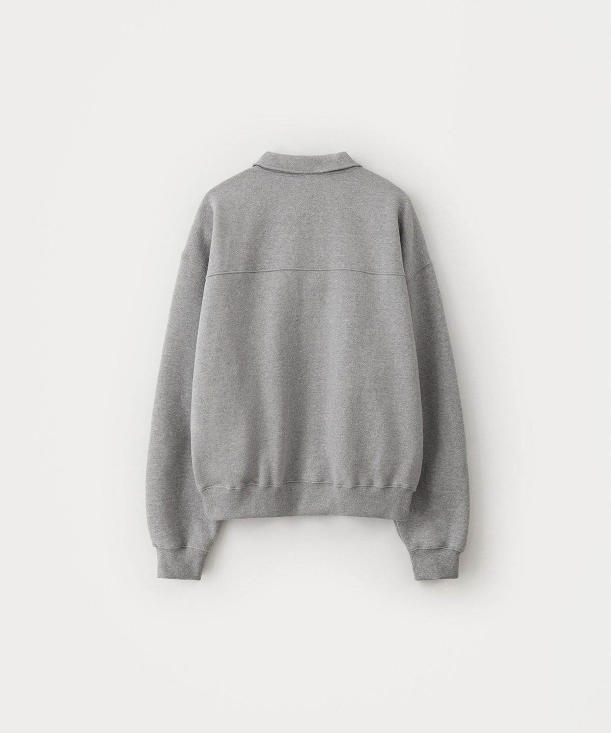 썸웨어버터(SOMEWHEREBUTTER) Square Logo Half Zip-Up Sweatshirt - Grey