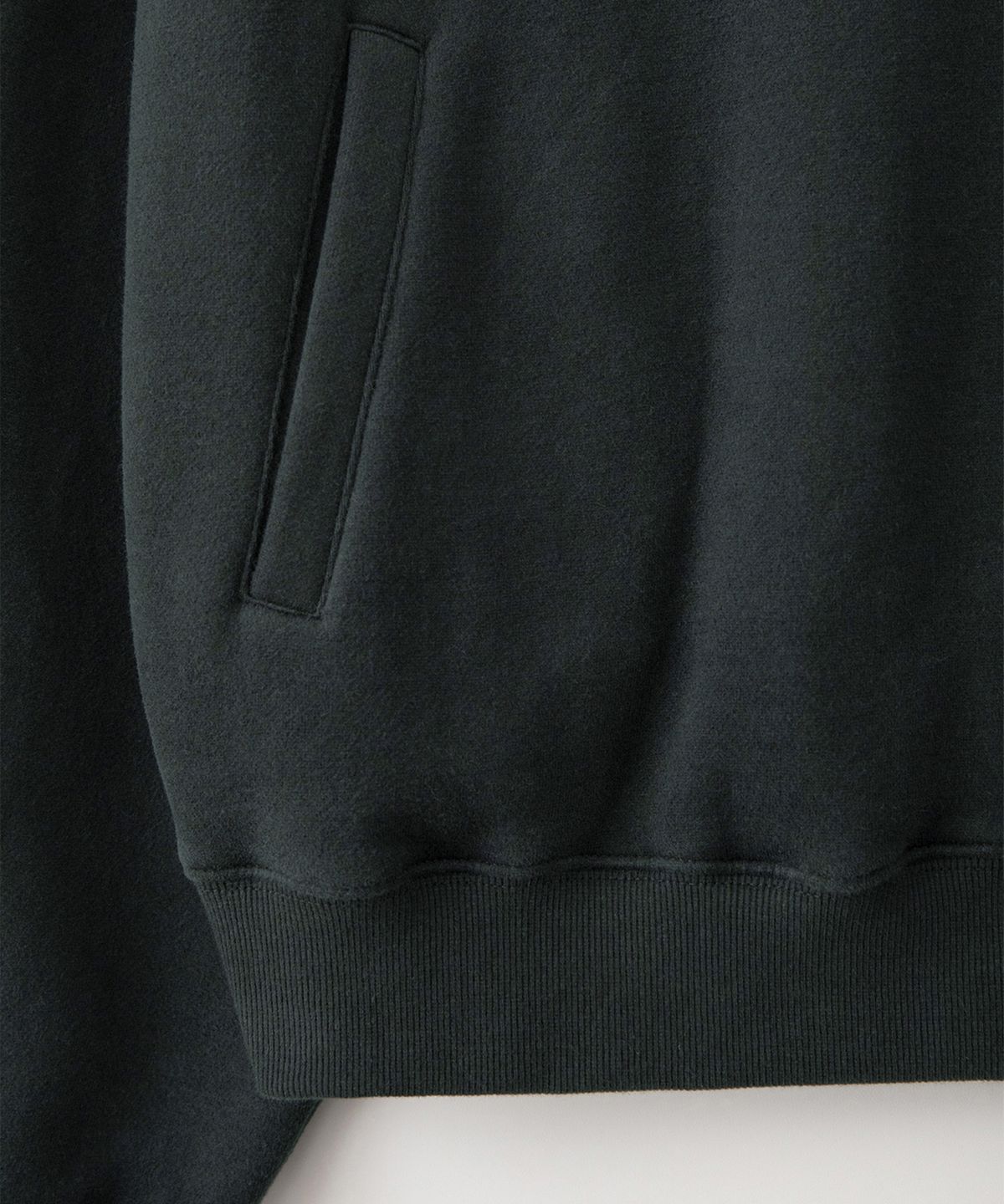 썸웨어버터(SOMEWHEREBUTTER) Square Logo Half Zip-Up Sweatshirt - Charcoal