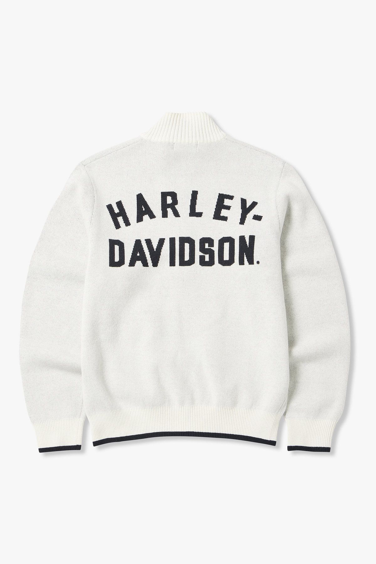 할리데이비슨 컬렉션스®(HARLEY-DAVIDSON COLLECTIONS®) 플랫트랙 집업 니트가디건_아이보리 HH15312001
