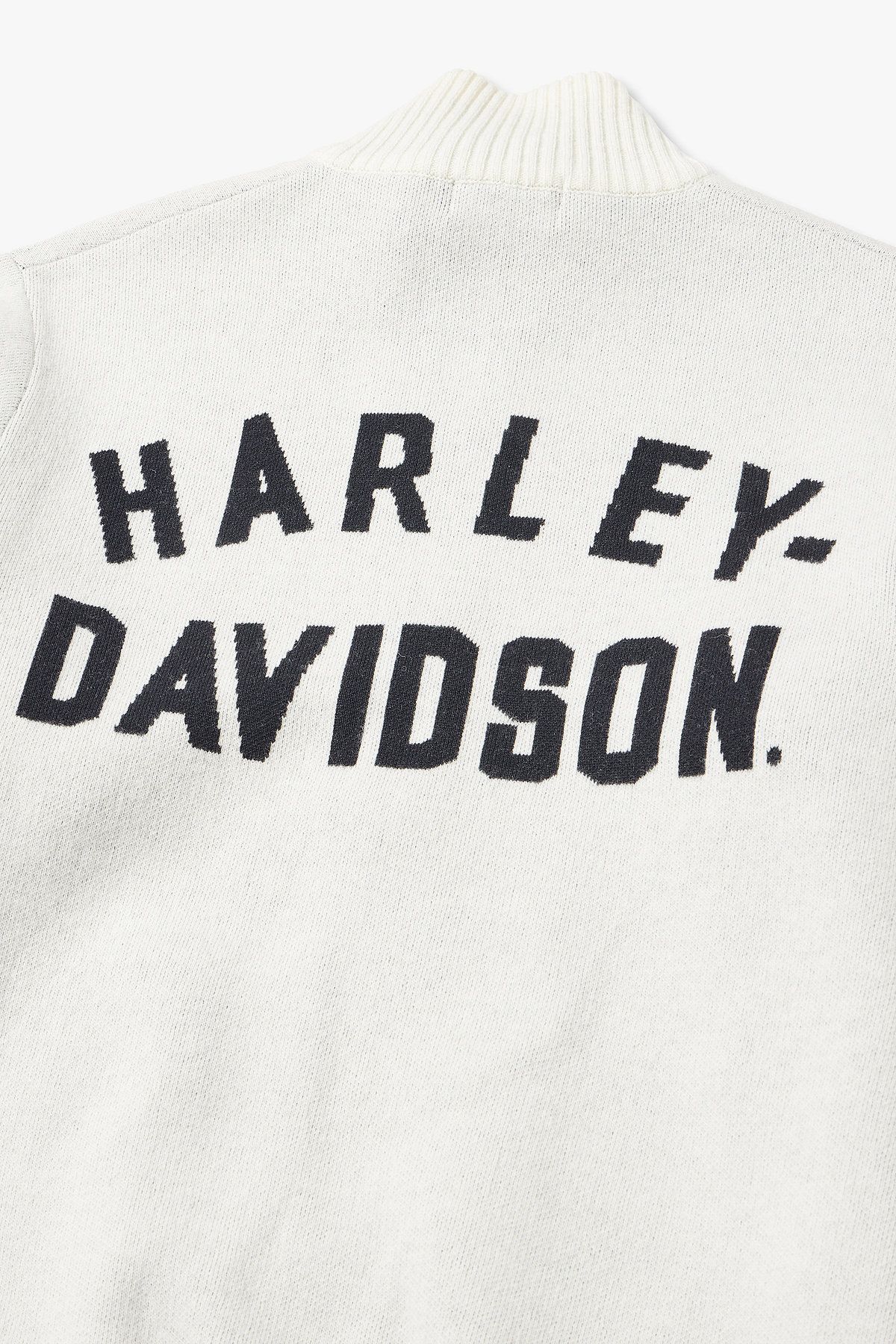 할리데이비슨 컬렉션스®(HARLEY-DAVIDSON COLLECTIONS®) 플랫트랙 집업 니트가디건_아이보리 HH15312001