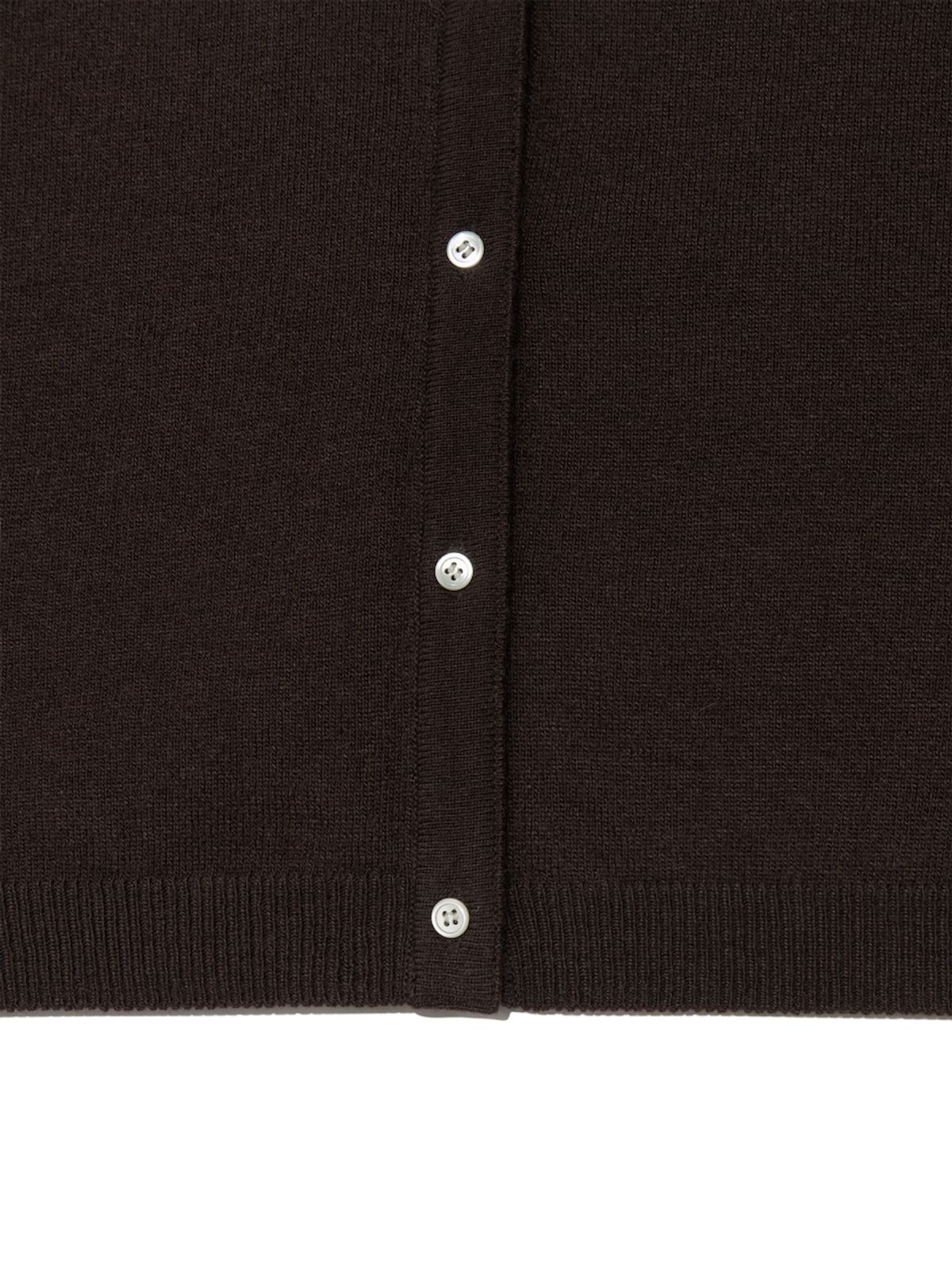 글로니(GLOWNY) G CLASSIC LOOSE FIT CARDIGAN (DARK BROWN)