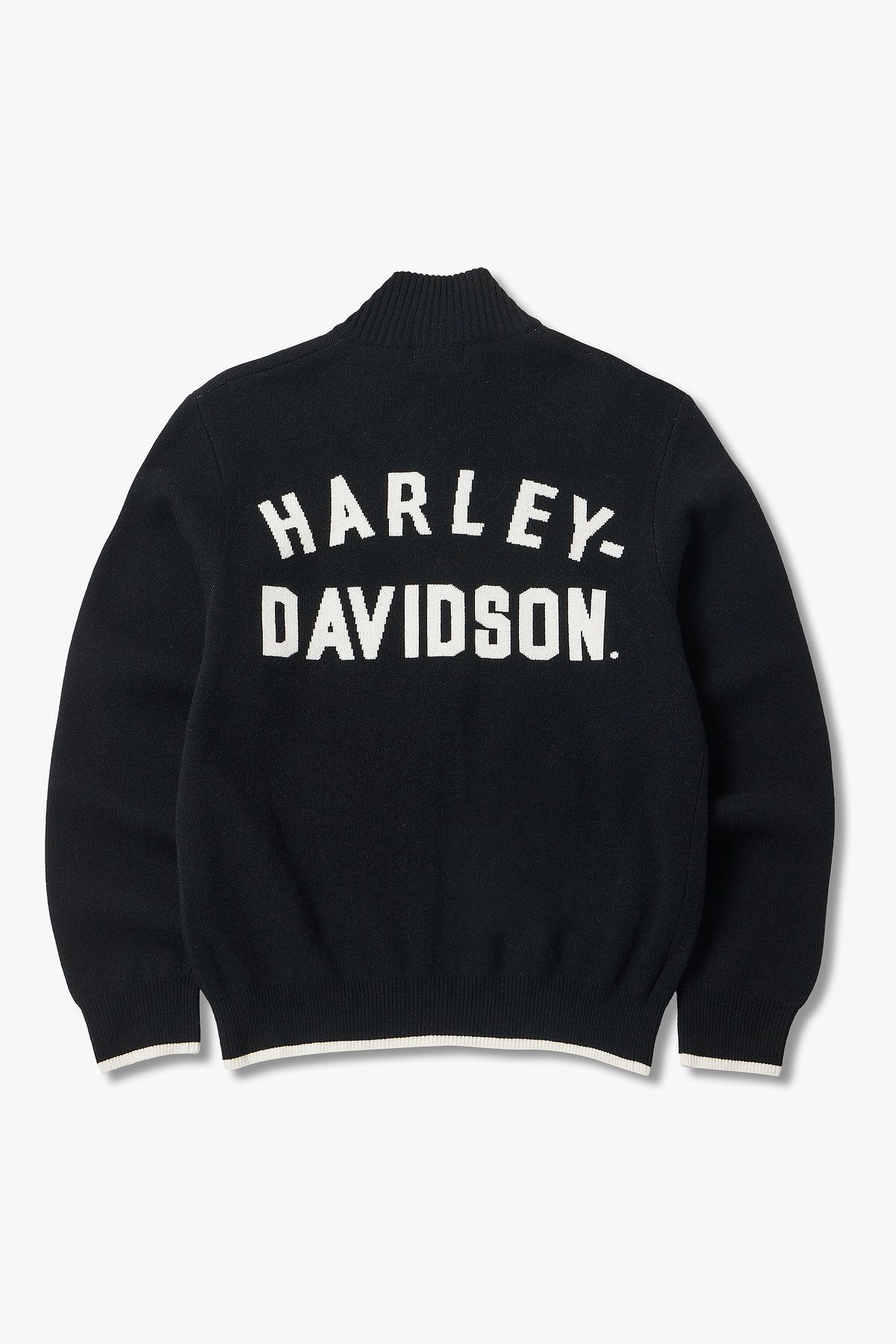 할리데이비슨 컬렉션스®(HARLEY-DAVIDSON COLLECTIONS®) 플랫트랙 집업 니트가디건 _블랙 HH15312001