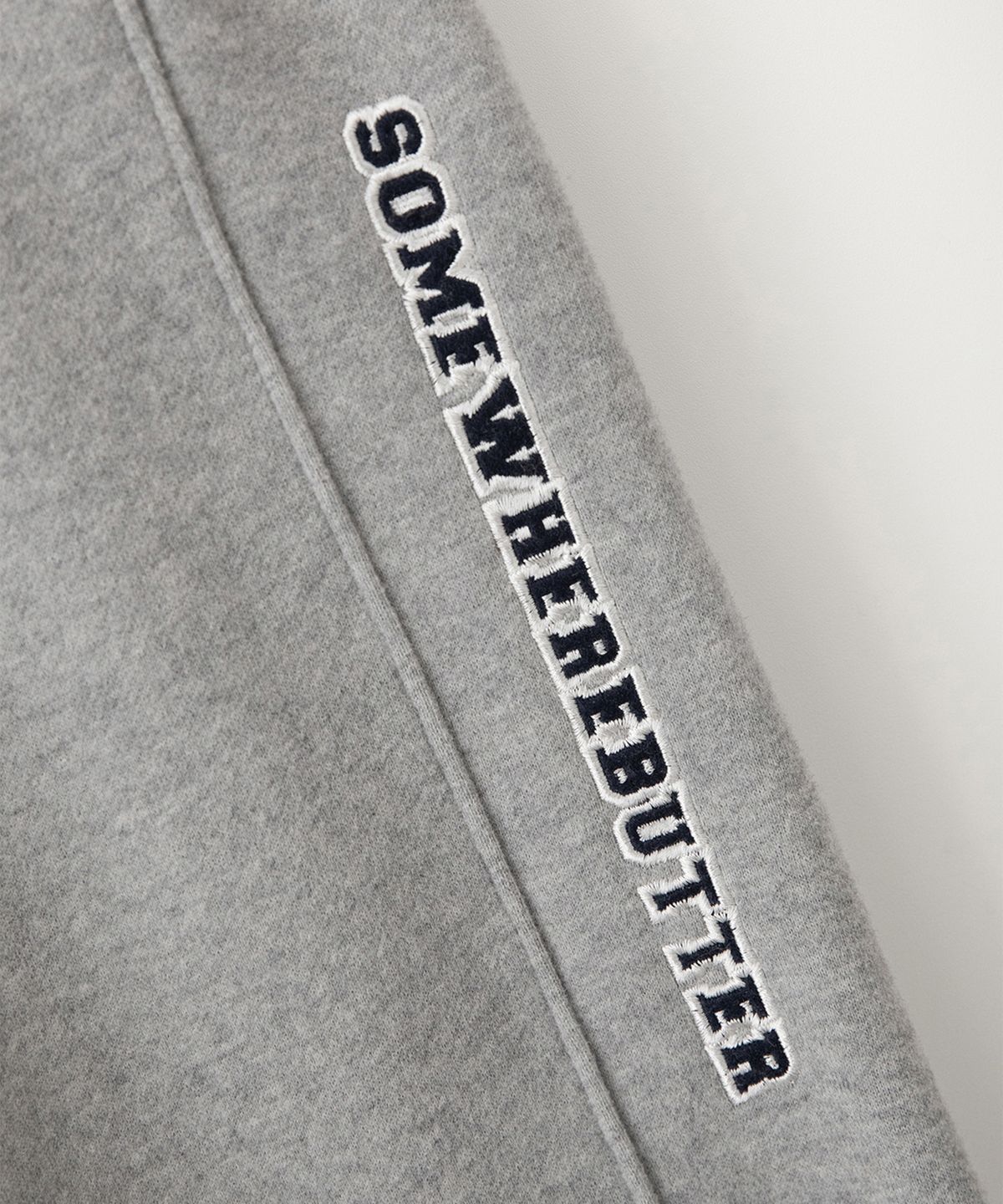 썸웨어버터(SOMEWHEREBUTTER) Square Logo String Sweatpants - Grey