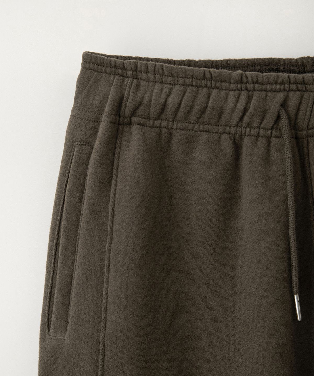 썸웨어버터(SOMEWHEREBUTTER) Square Logo String Sweatpants - Brown