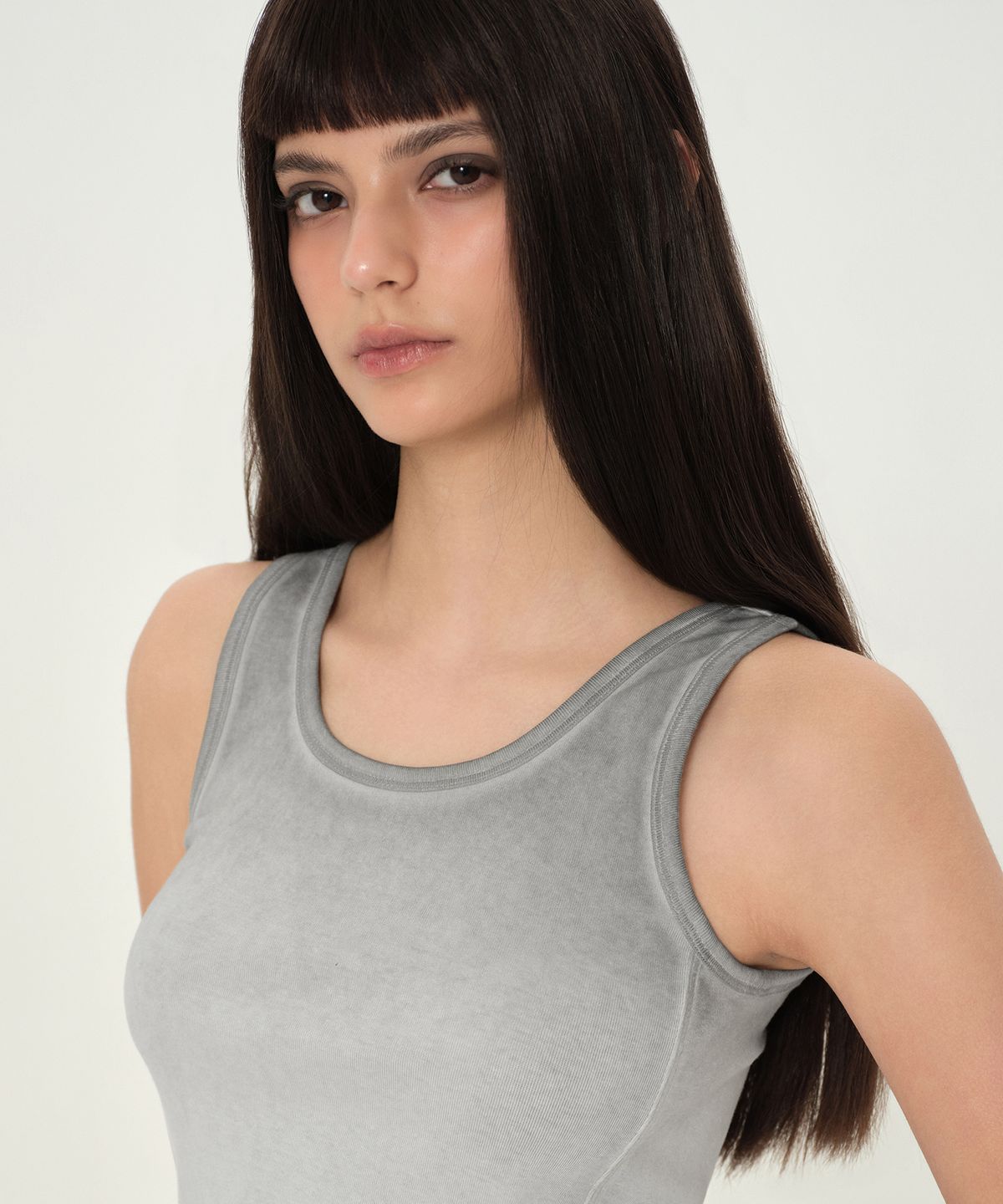 무신사 스탠다드 우먼(MUSINSA STANDARD WOMAN) 우먼즈 더티 다이드 탱크 탑 [그레이]