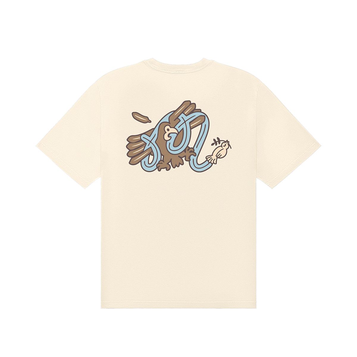 말본 골프(MALBON GOLF) [Hawk & Dove] 버뮤다 라운드 티셔츠 LIGHT BEIGE (MAN)