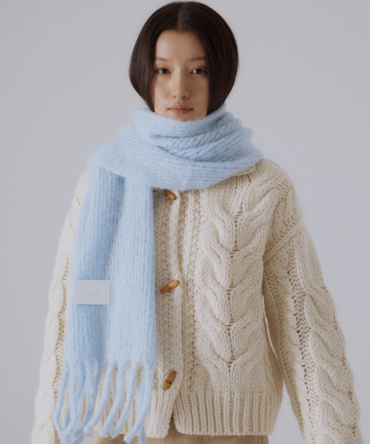 실른(SILN) Serra wide knit muffler (6 COLOR)
