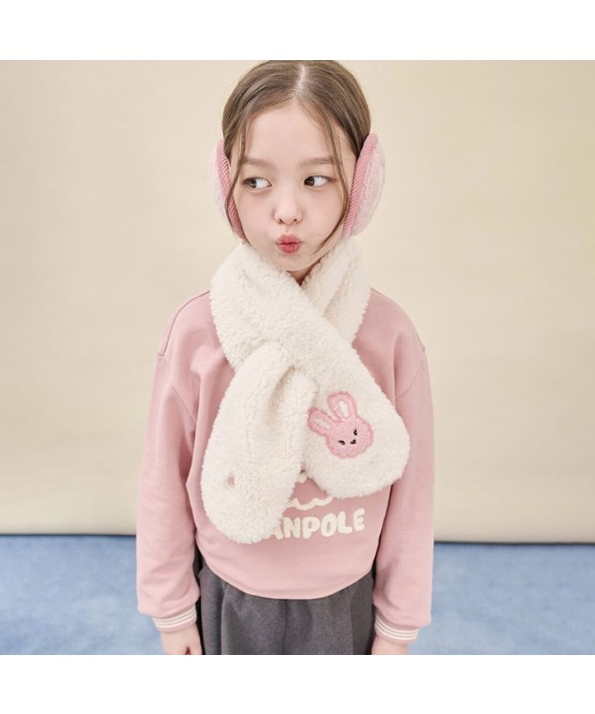 빈폴 키즈(BEANPOLE KIDS) 토끼 빙키 보아 머플러  아이보리 (BI5X84U020) (BI5X84U020)