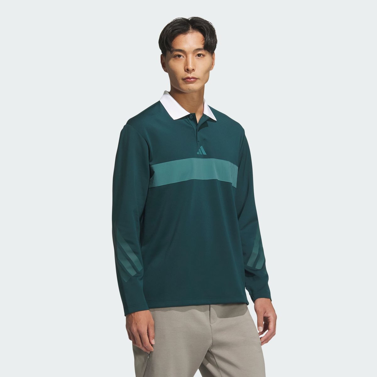 아디다스 골프(ADIDAS GOLF) 롱 슬리브 폴로 셔츠 JM9580