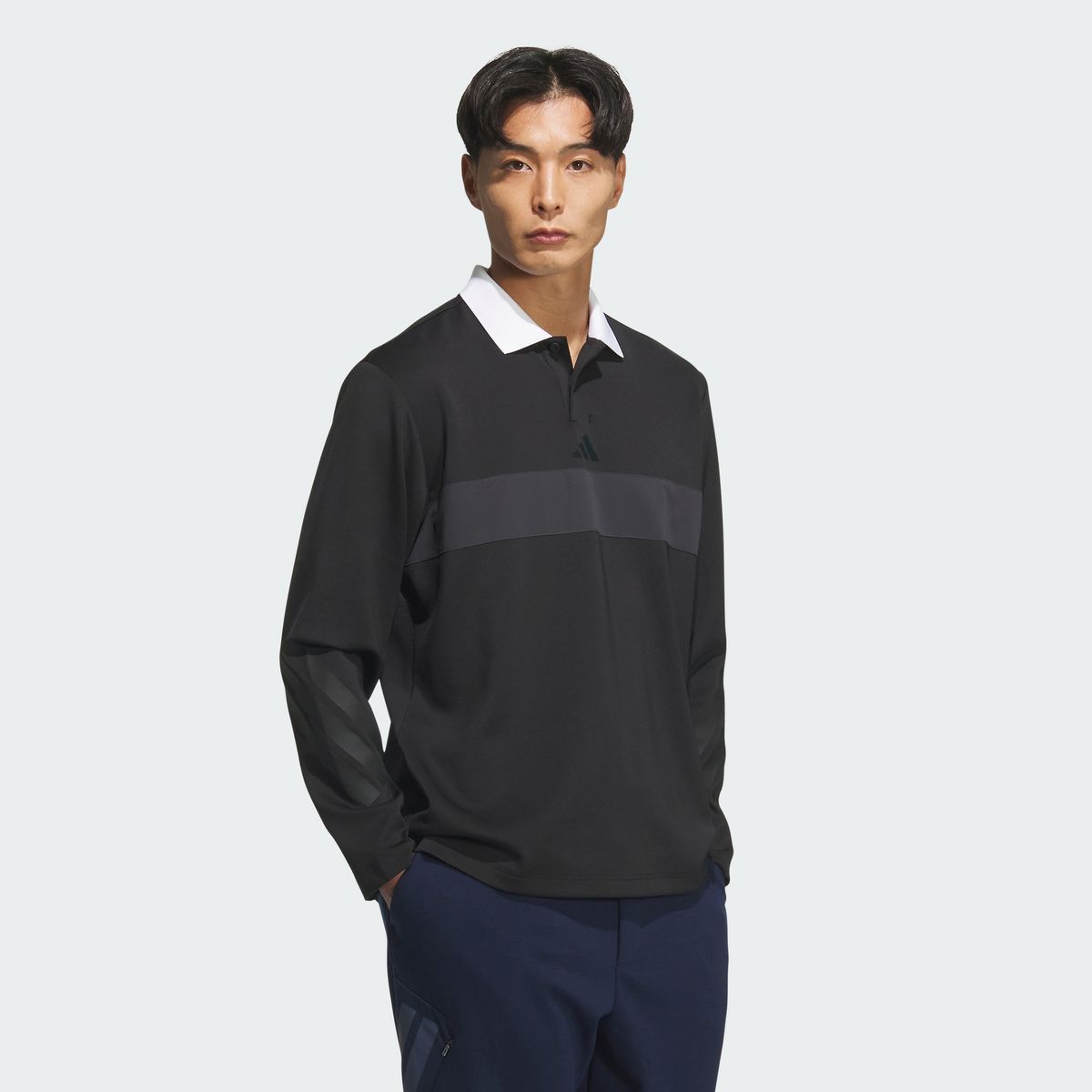 아디다스 골프(ADIDAS GOLF) 롱 슬리브 폴로 셔츠 JM9583